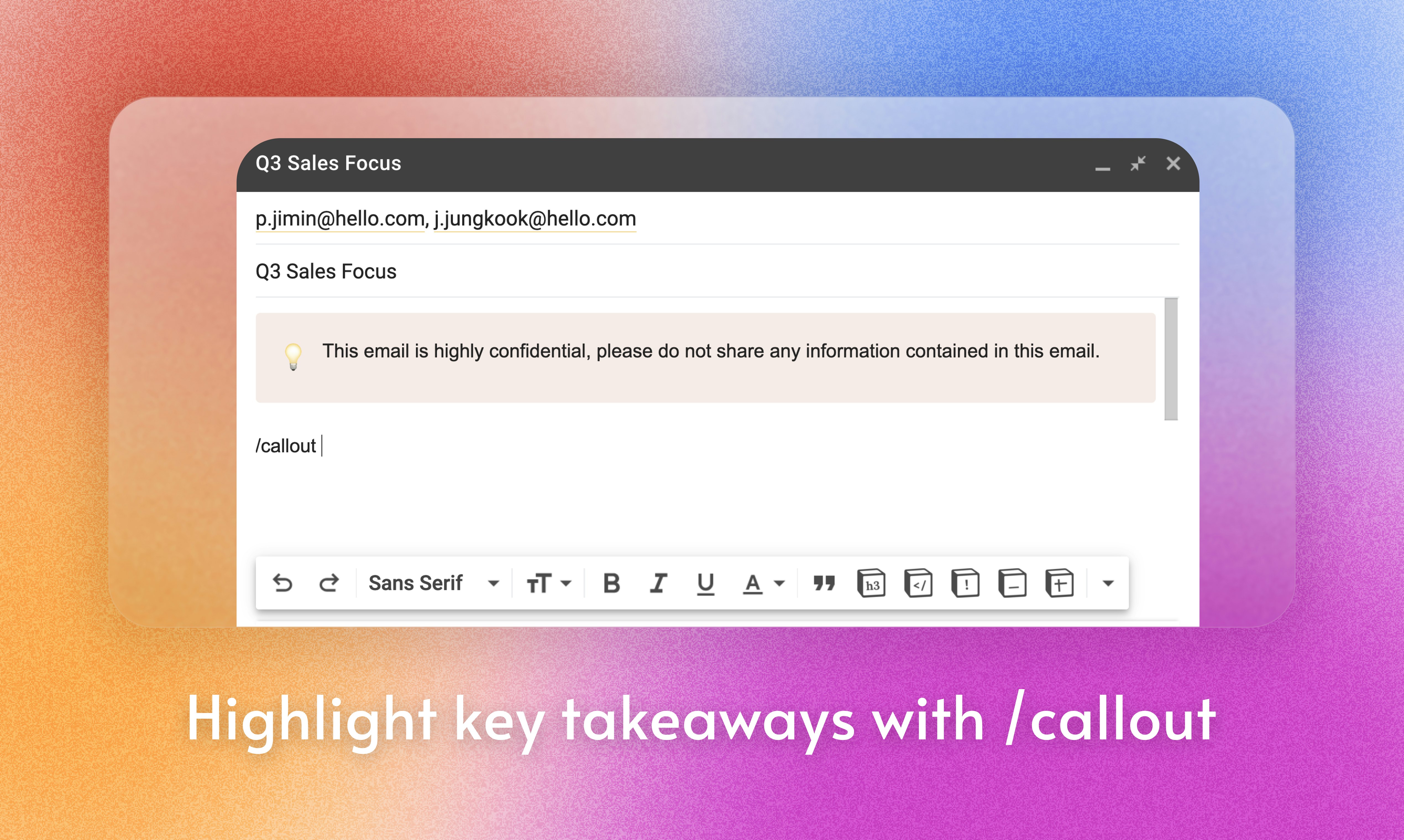 Notion-like Mail Formatter gallery image