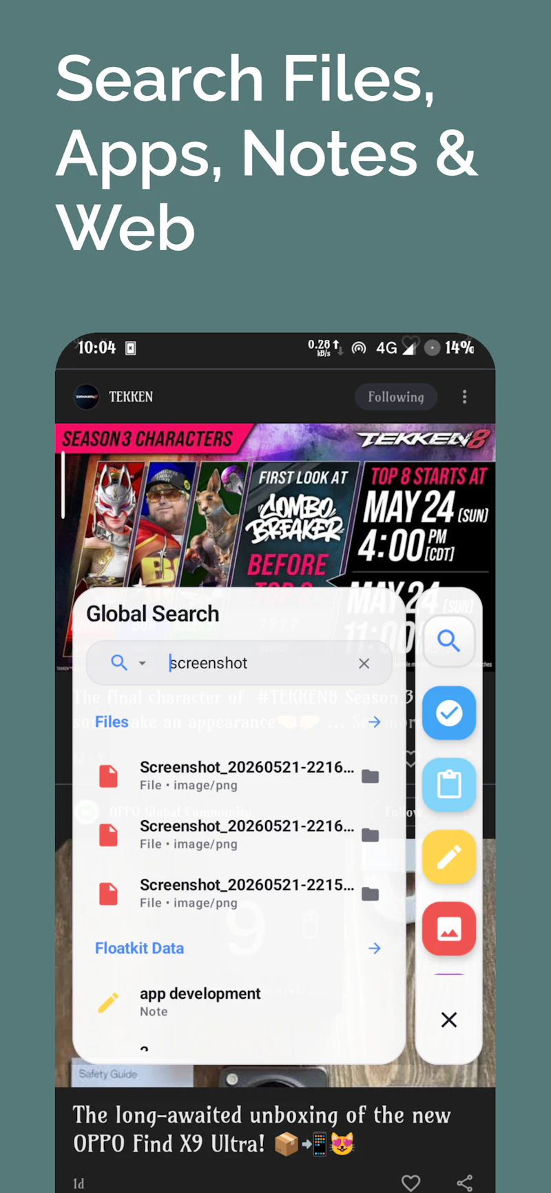 Floatkit - Sidebar and Search screenshot 1
