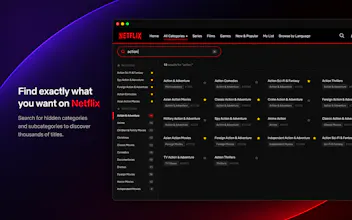 Netflix Categories Chrome Extension gallery image