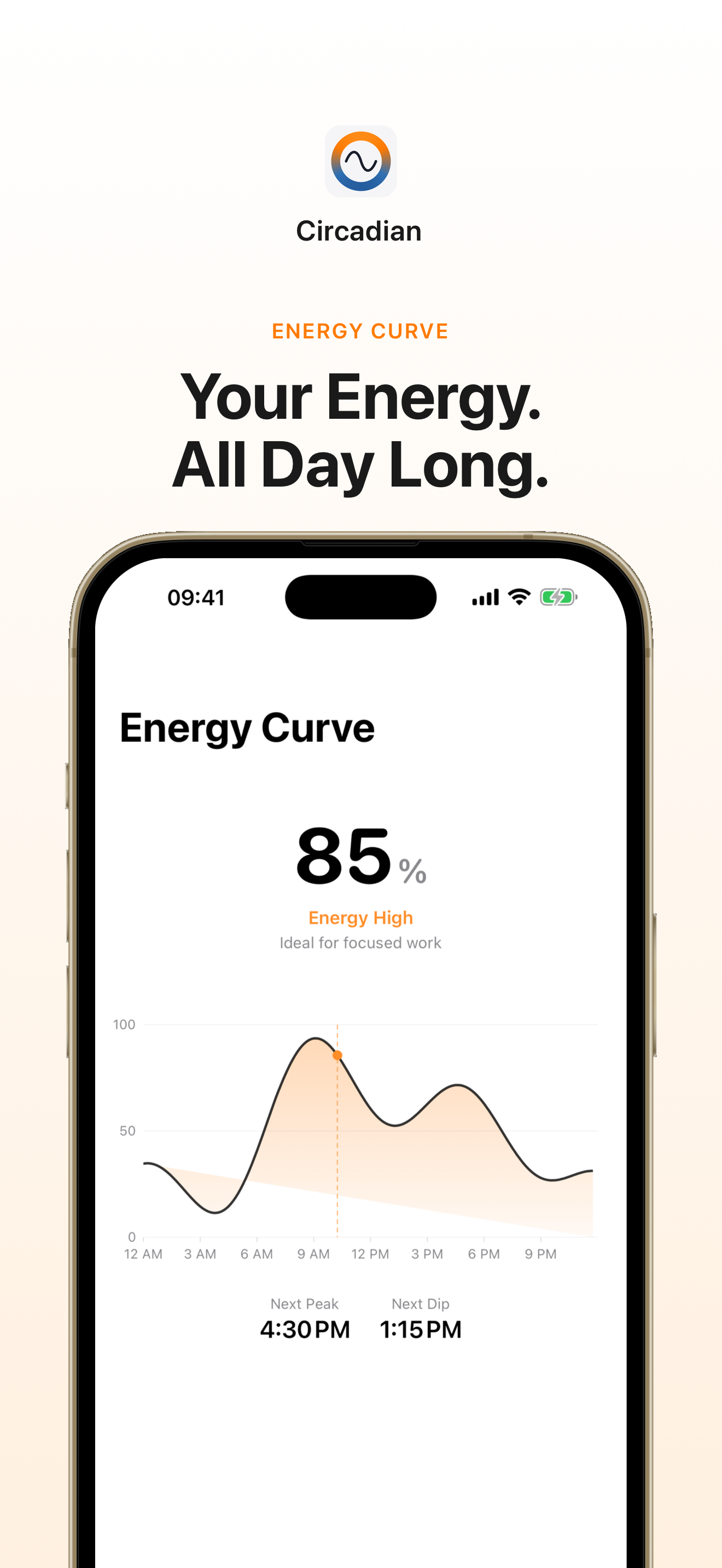 Circadian Energy - Main product screenshot demonstrating key features and user interface
