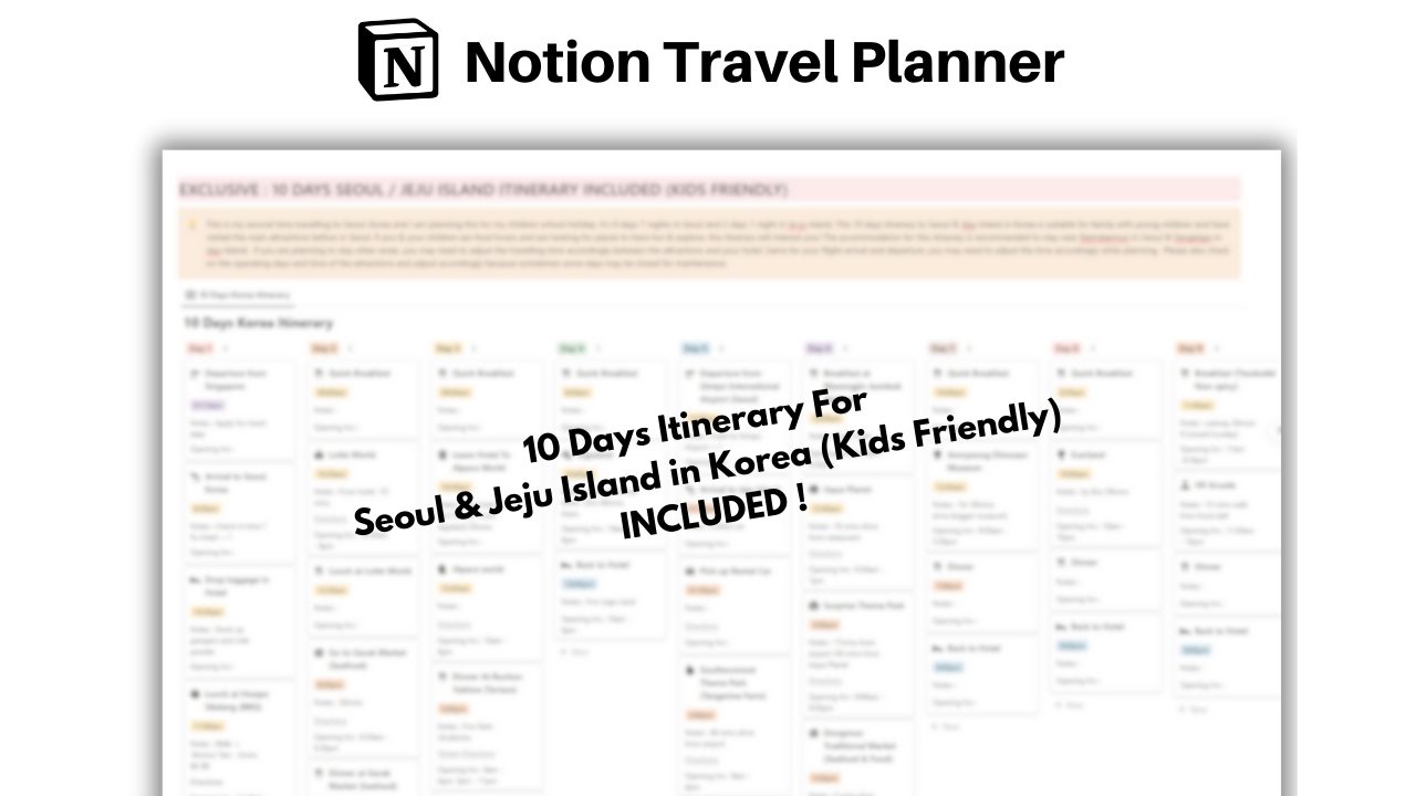 Notion Travel Planner gallery image