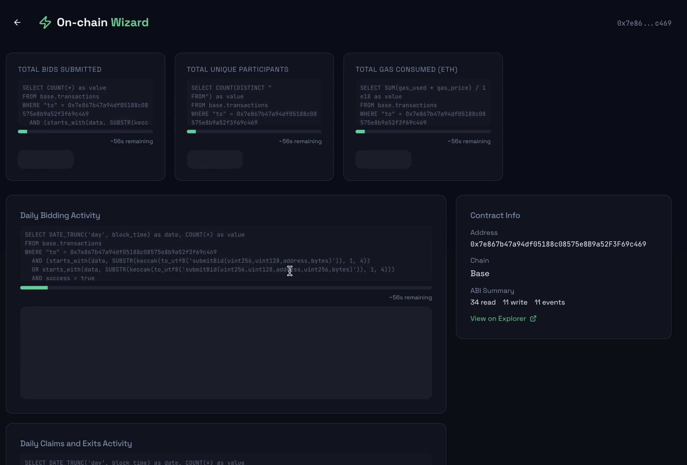 On-chain Wizard - Screenshot 3 showing product features and functionality