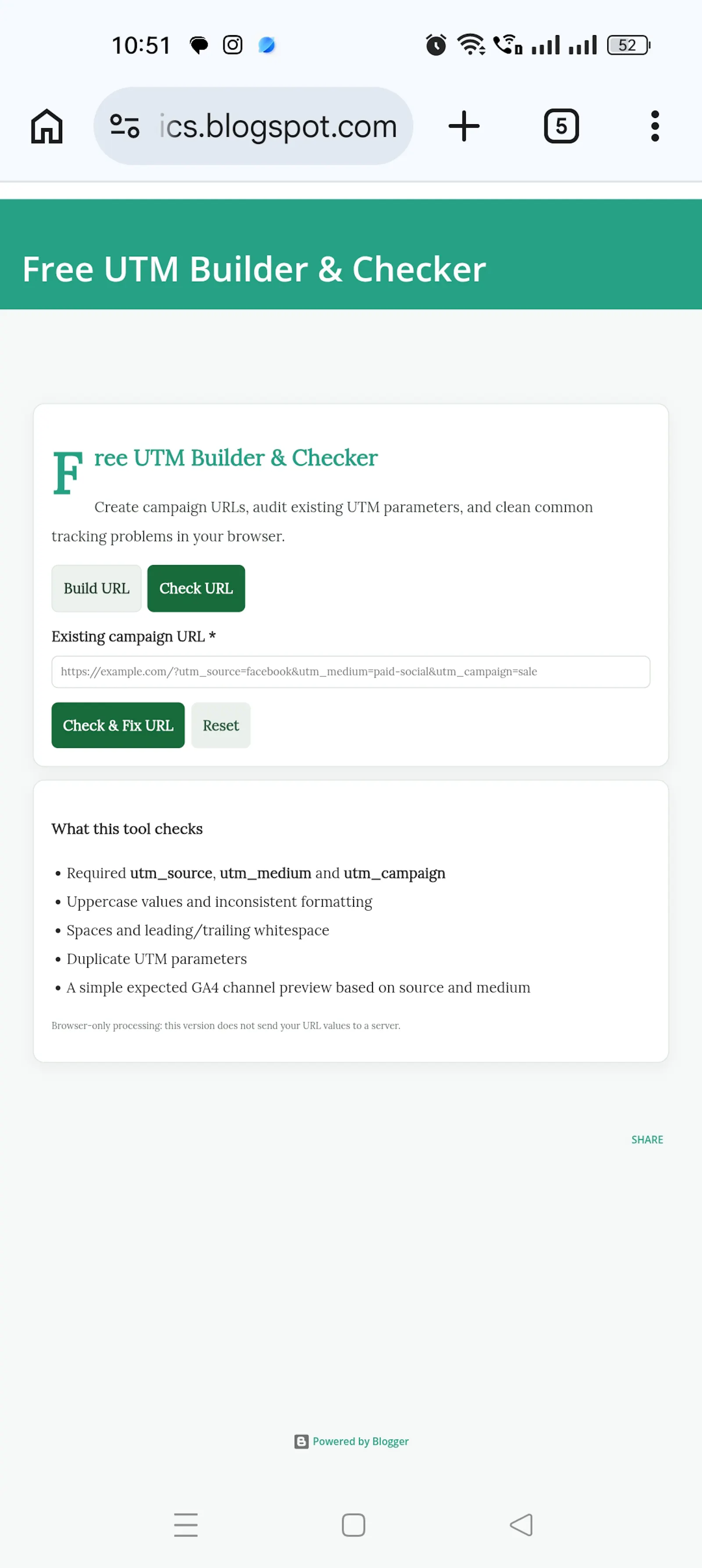 Free UTM Builder & Checker screenshot 3