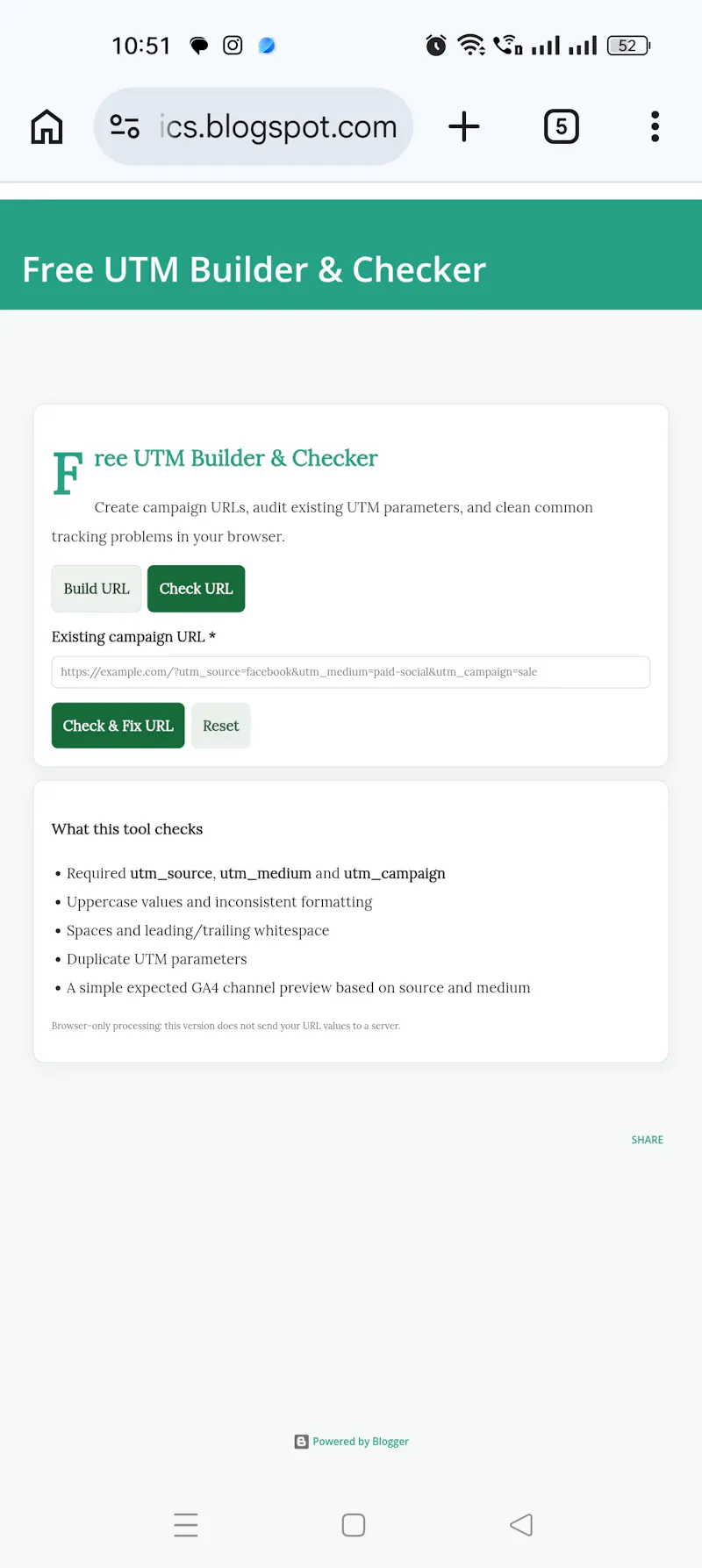 Free UTM Builder & Checker screenshot 3