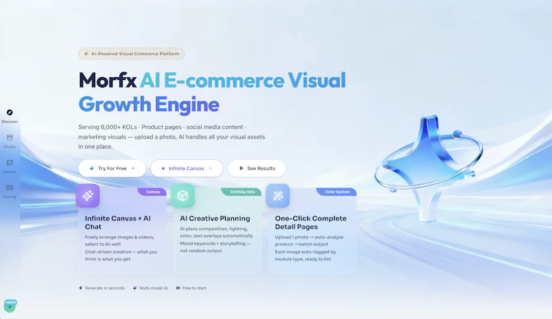 Morfx AI E-commerce Visual Growth Engine screenshot 2