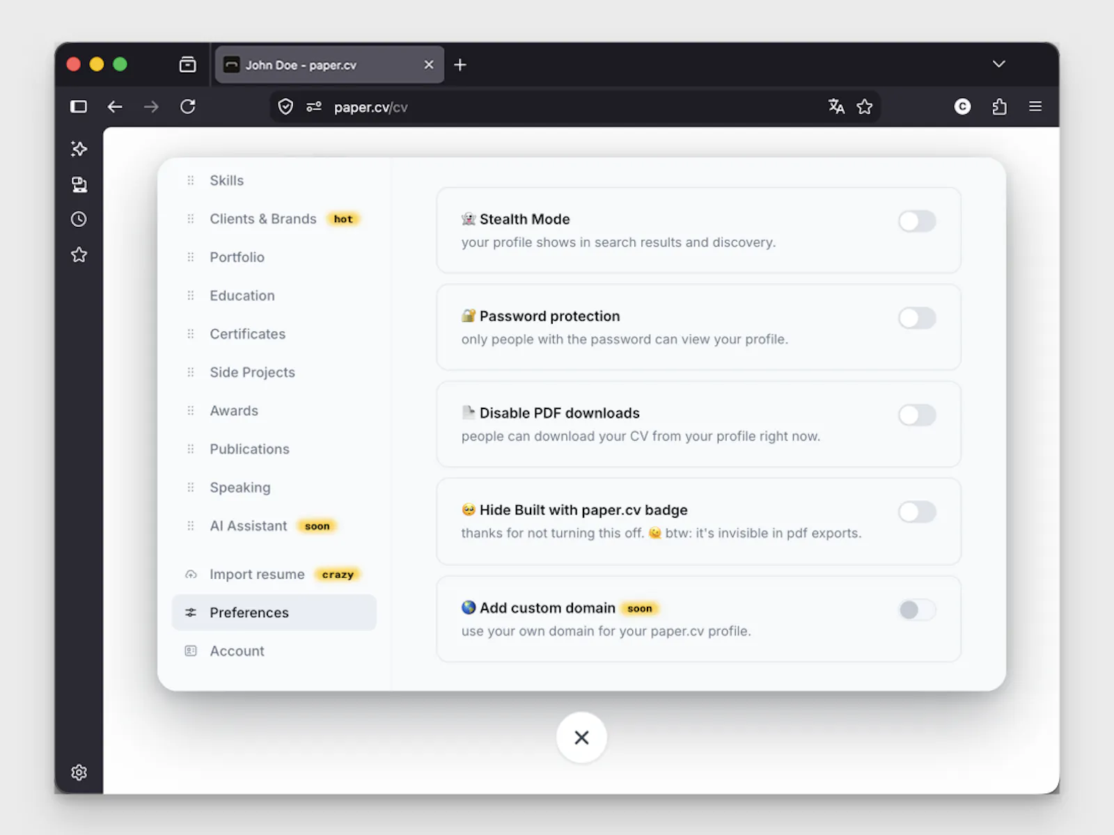 paper.cv screenshot 5