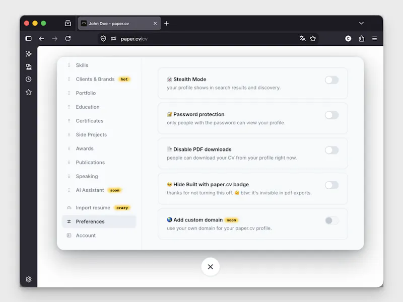 paper.cv screenshot 5