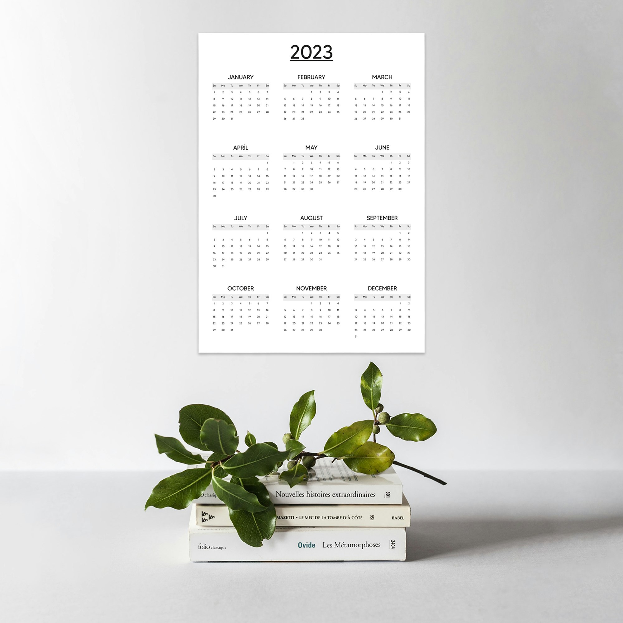 2023 Drukbare jaarlijkse kalender - 2023 Drukbare jaarlijkse kalender media 6