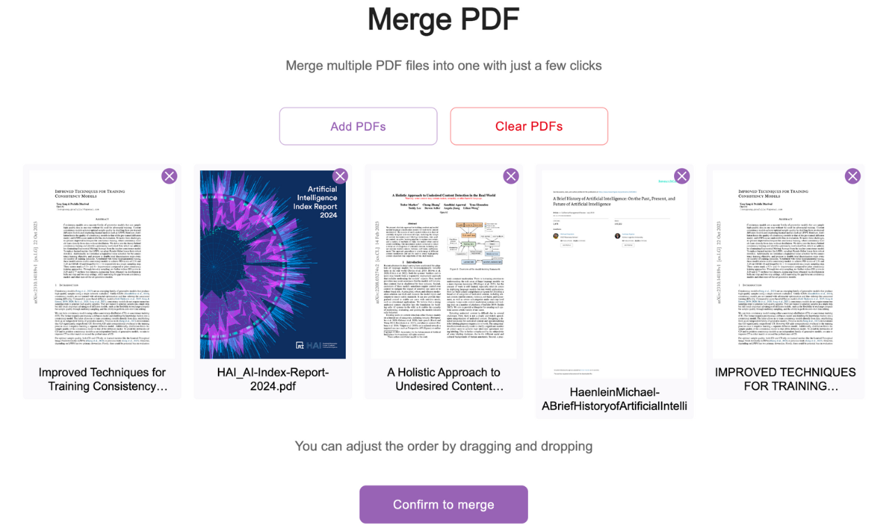 Merge PDF gallery image