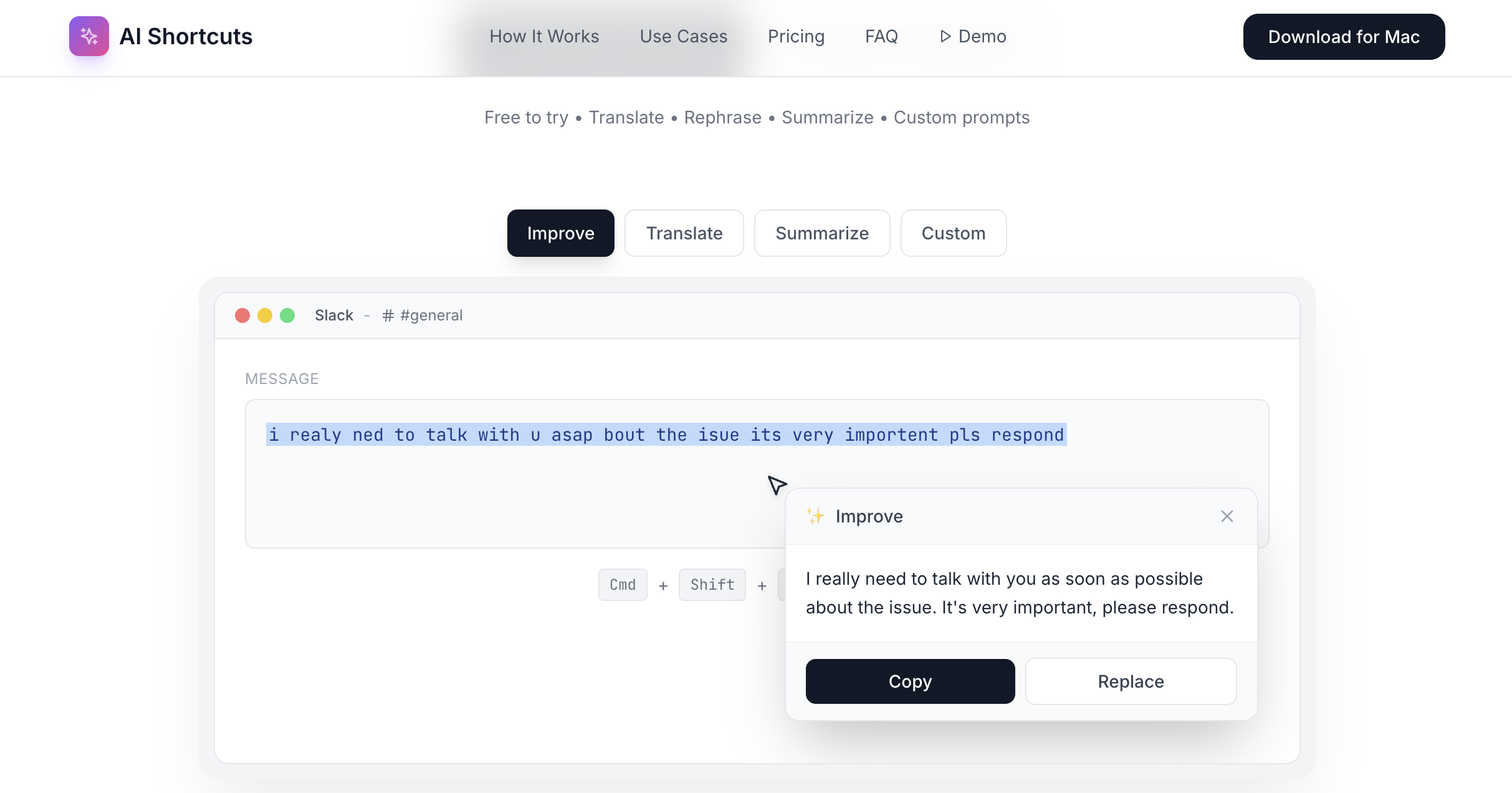 AI Hotkeys - Screenshot 2 showing product features and functionality
