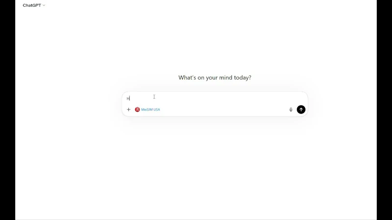 MeiSIM — Travel eSIMs in your AI chat screenshot 1 (video preview)