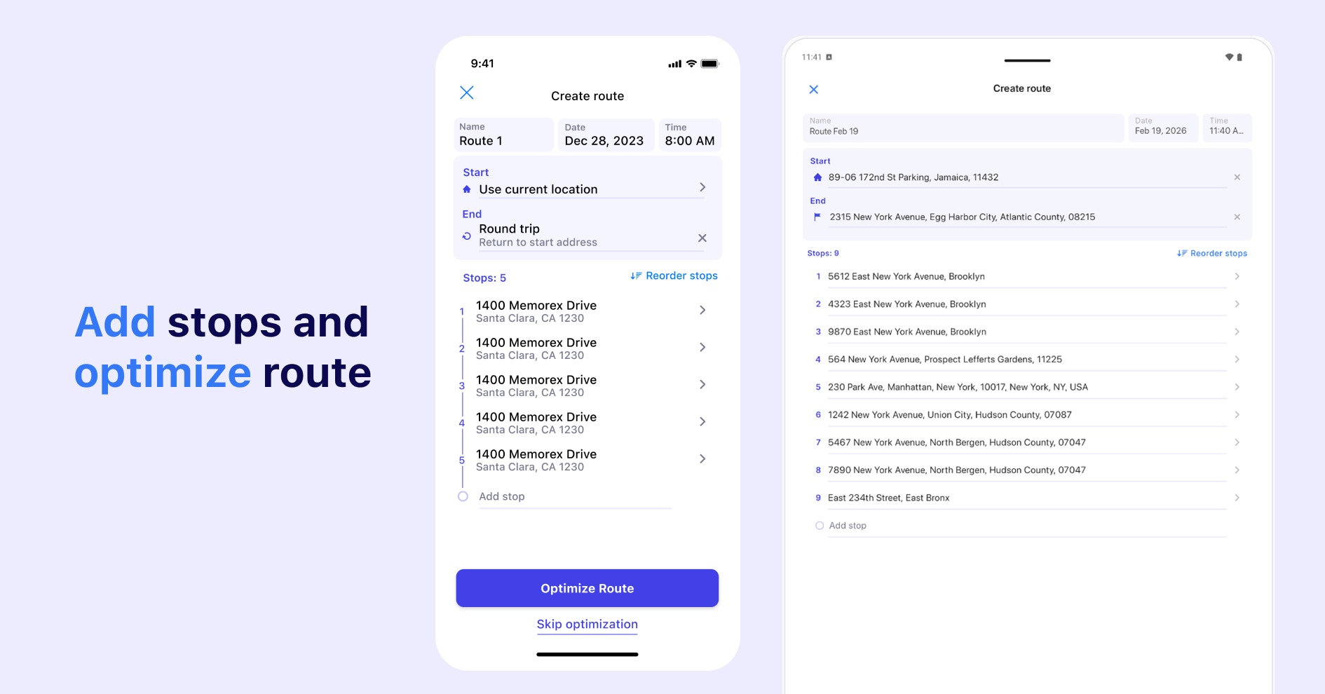 Optiway Route Planner - Screenshot 2 showing product features and functionality