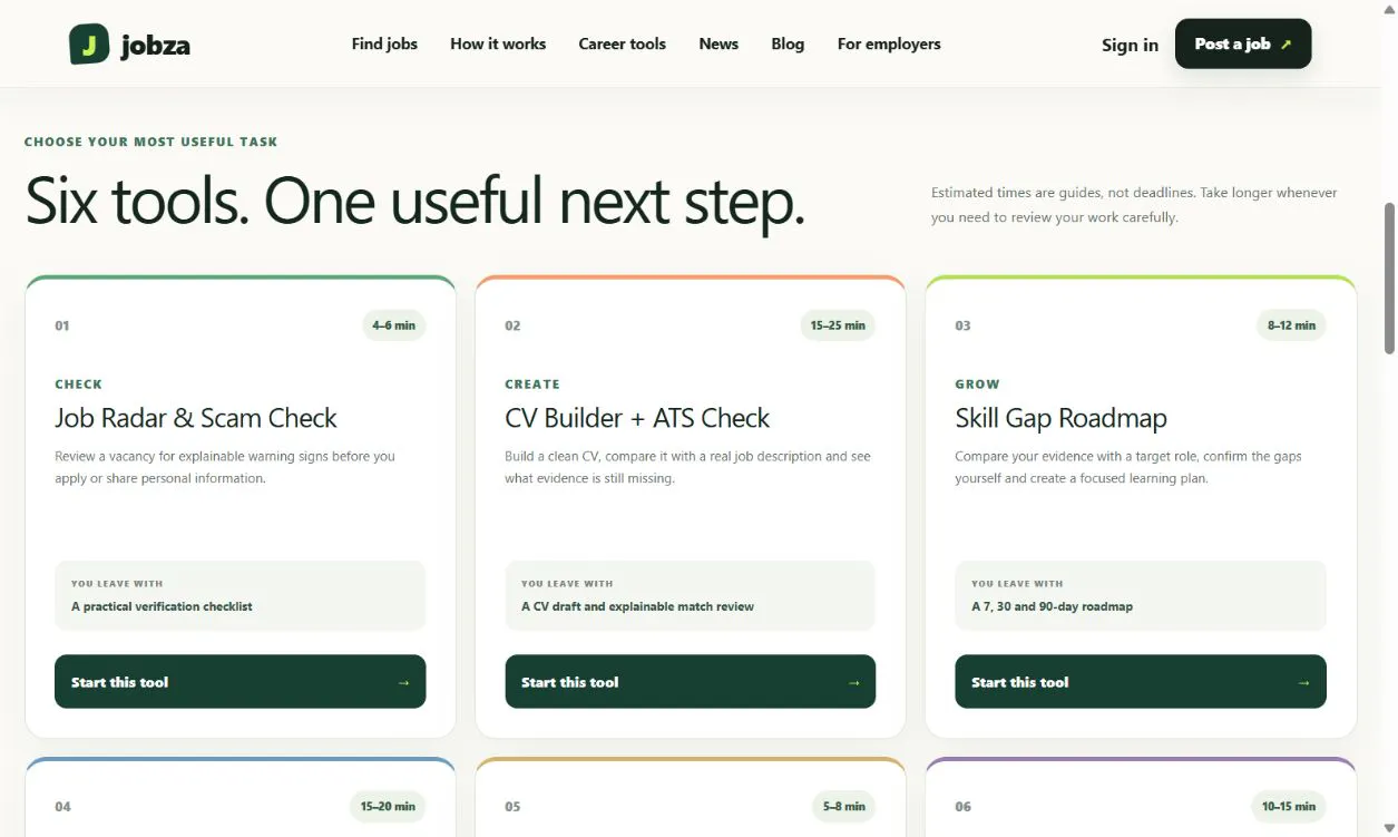 Jobza screenshot