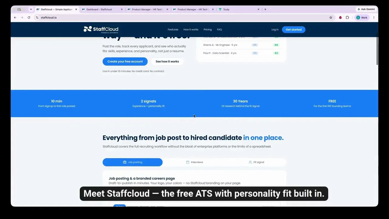 Staffcloud x myTrudy - Free ATS gallery image