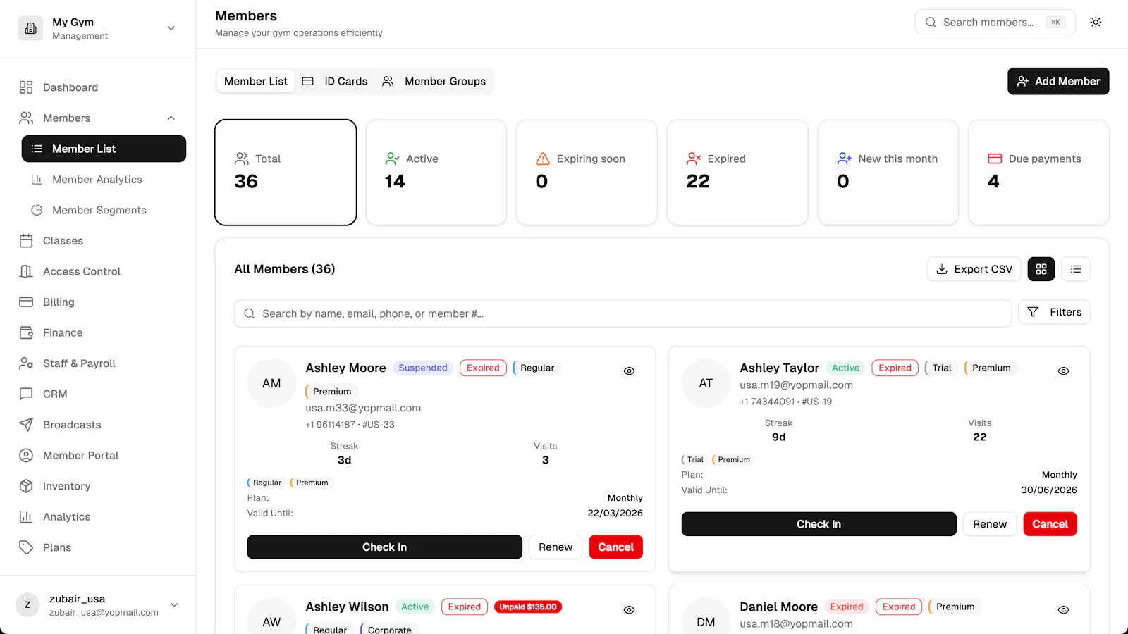 Gymsly screenshot 2