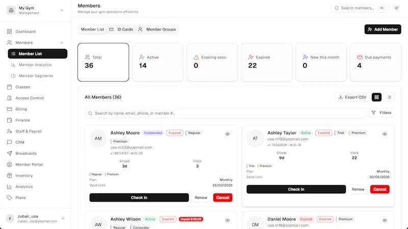 Gymsly screenshot 2