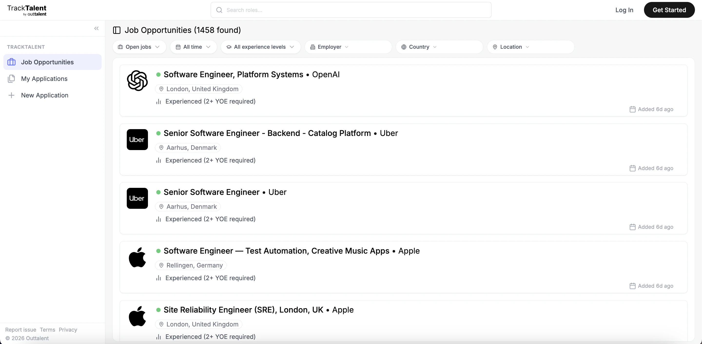 TrackTalent screenshot 2