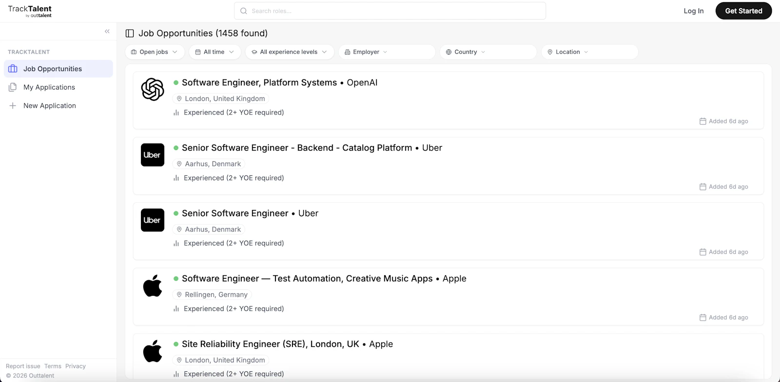 TrackTalent screenshot 2