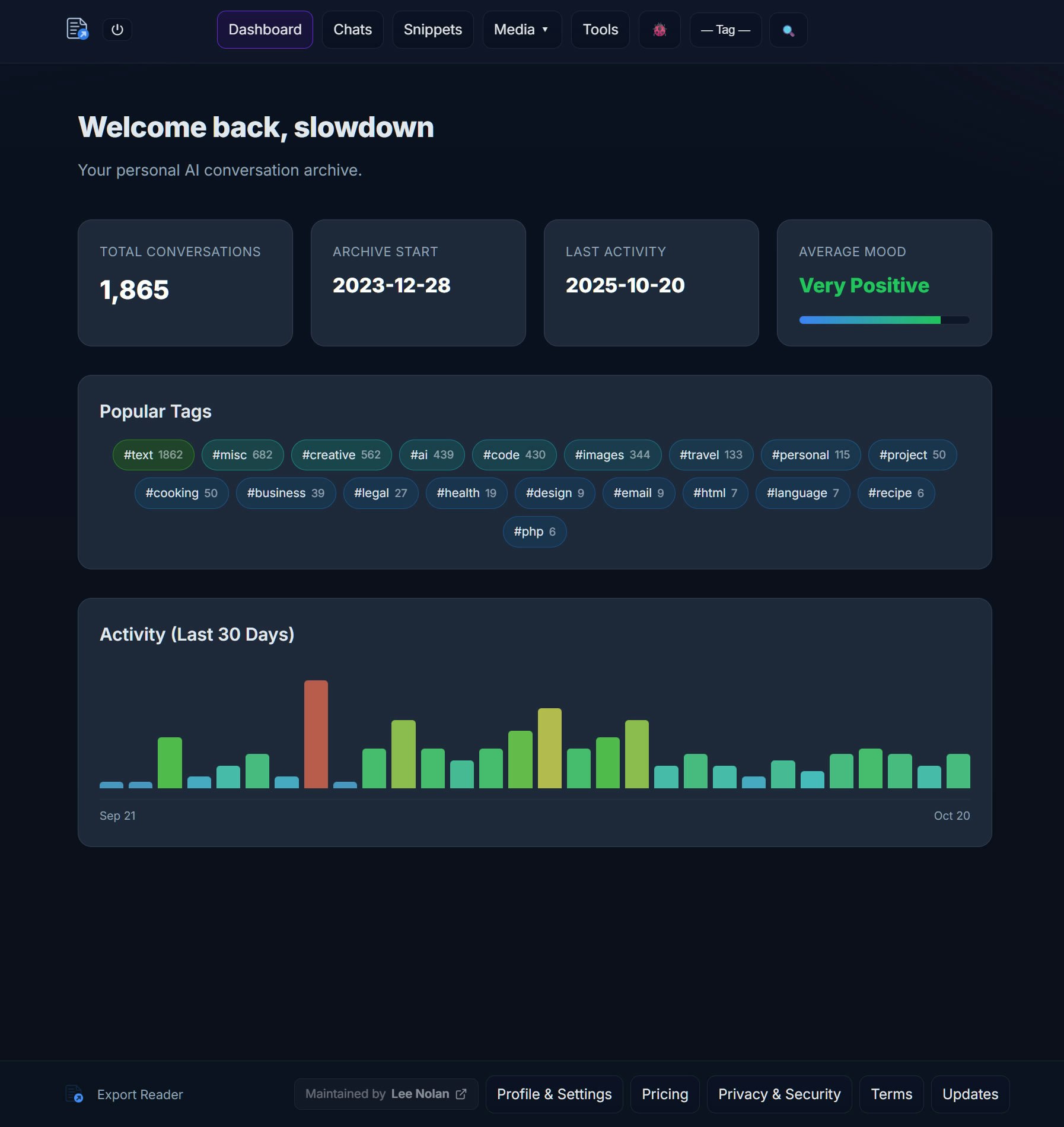 ExportReader — ChatGPT Export Search gallery image