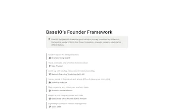 Entrepreneurs tool kit notion template gallery image