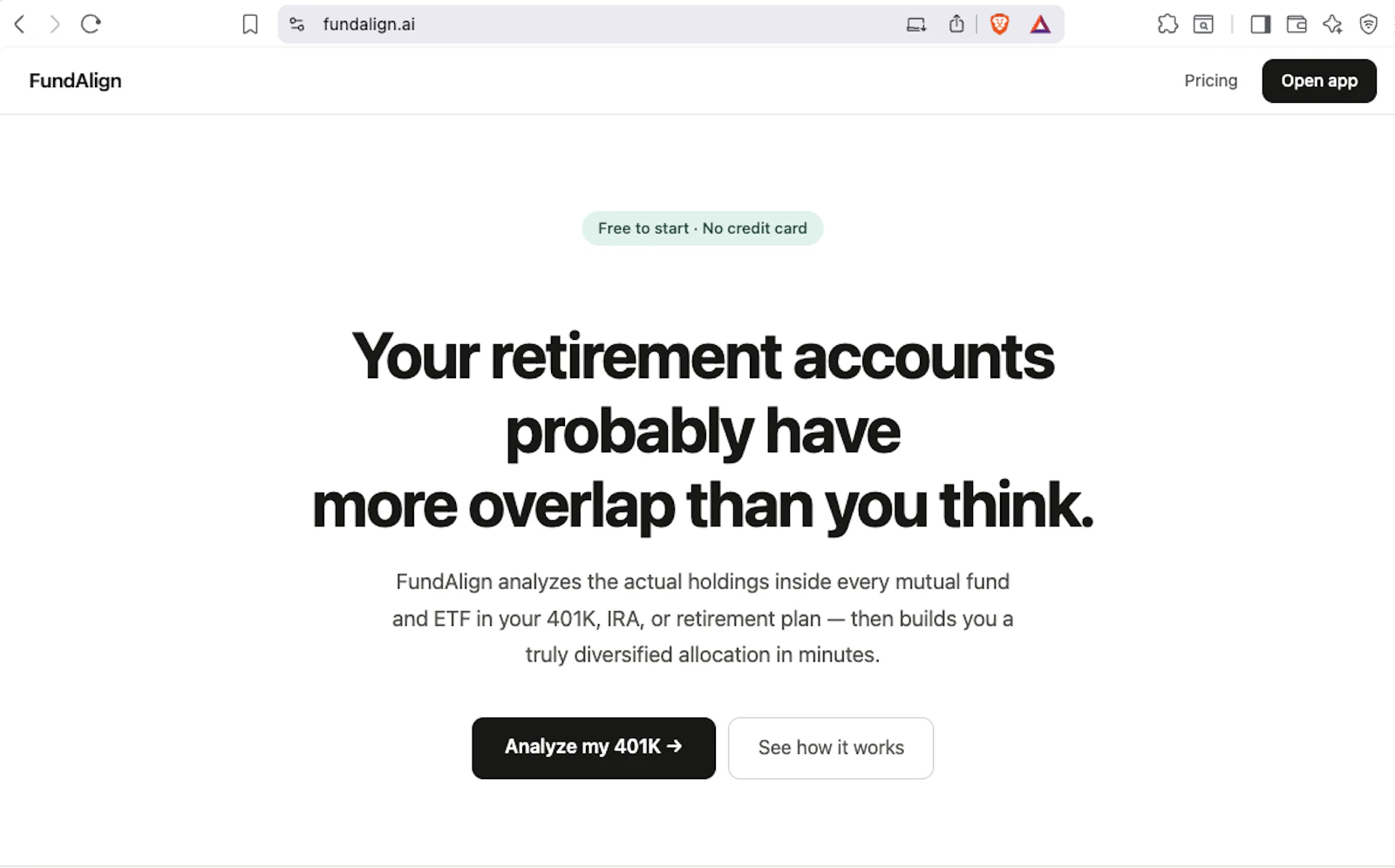 FundAlign screenshot 1