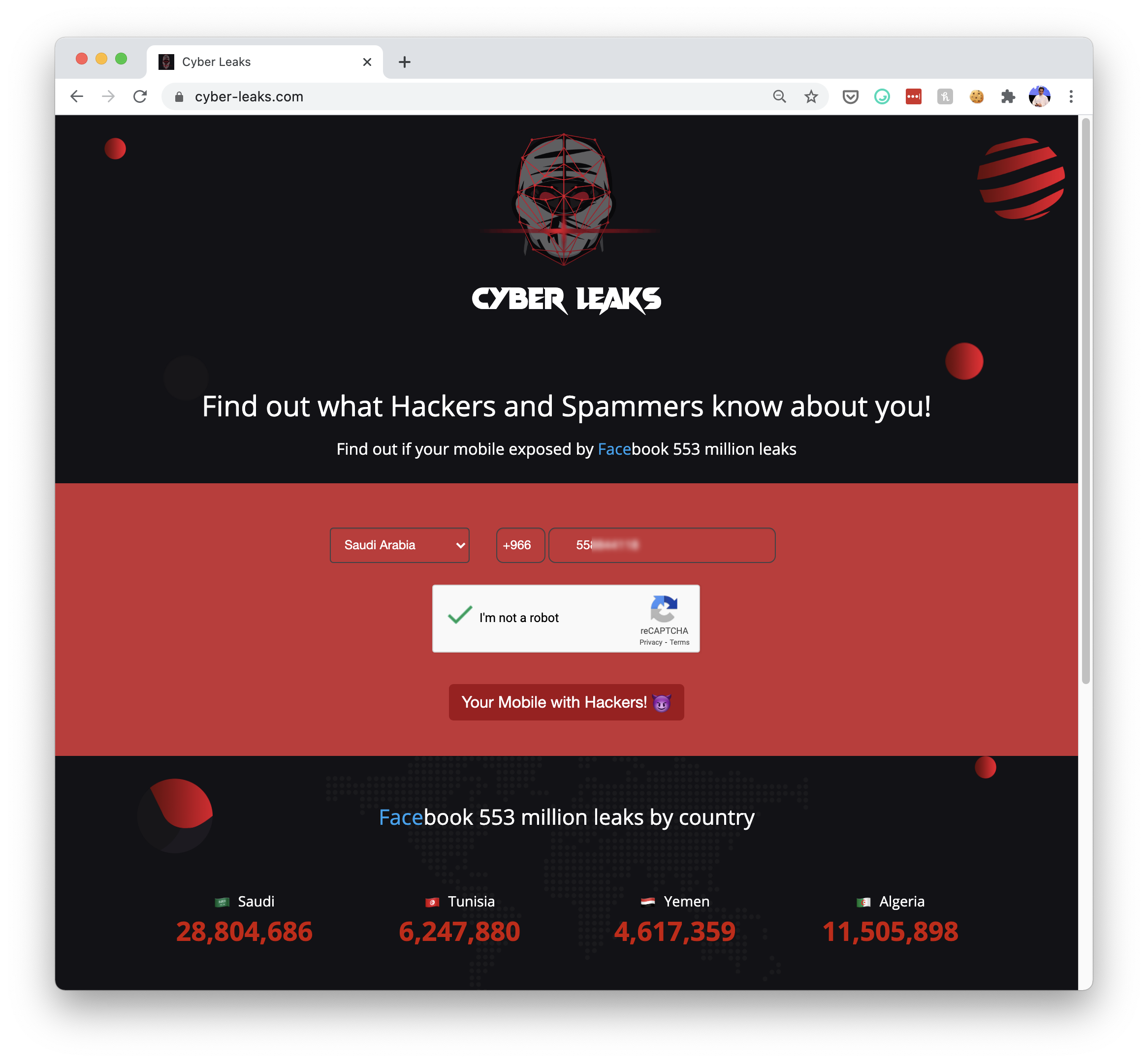 Cyber Leaks: Find out if your mobile exposed by Facebook 553m leaks