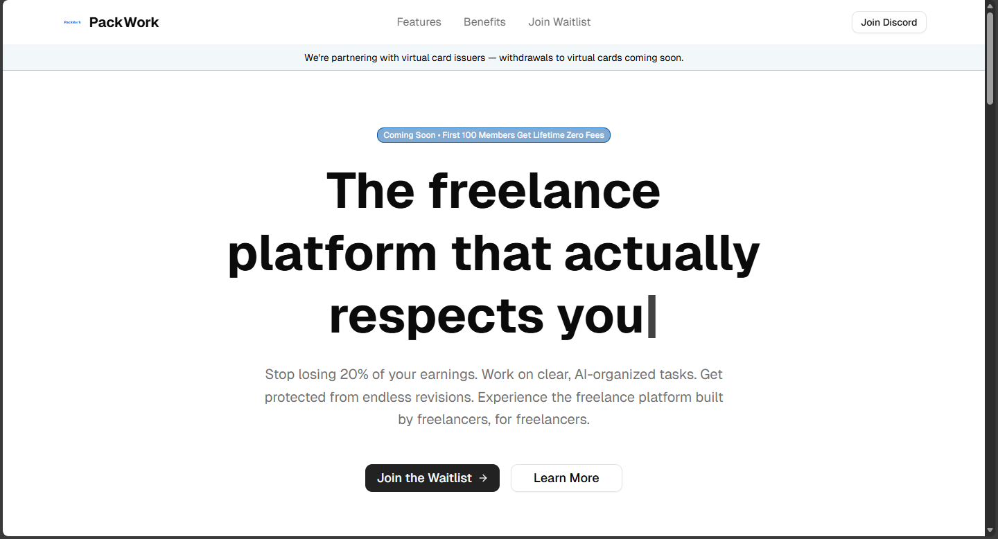 PackWork - Main product screenshot demonstrating key features and user interface