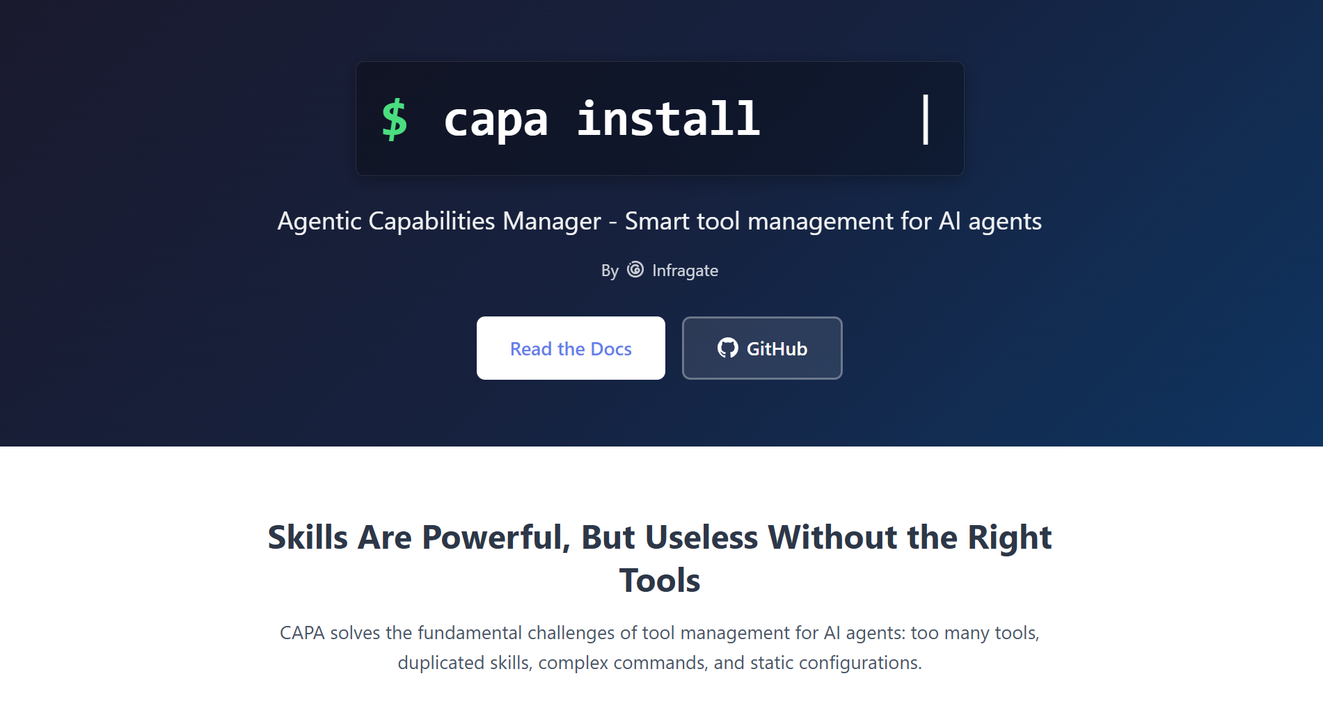 CAPA - Main product screenshot demonstrating key features and user interface