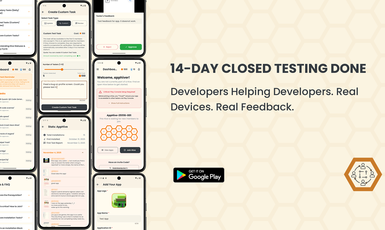 App Hive: Closed Testing Tool gallery image
