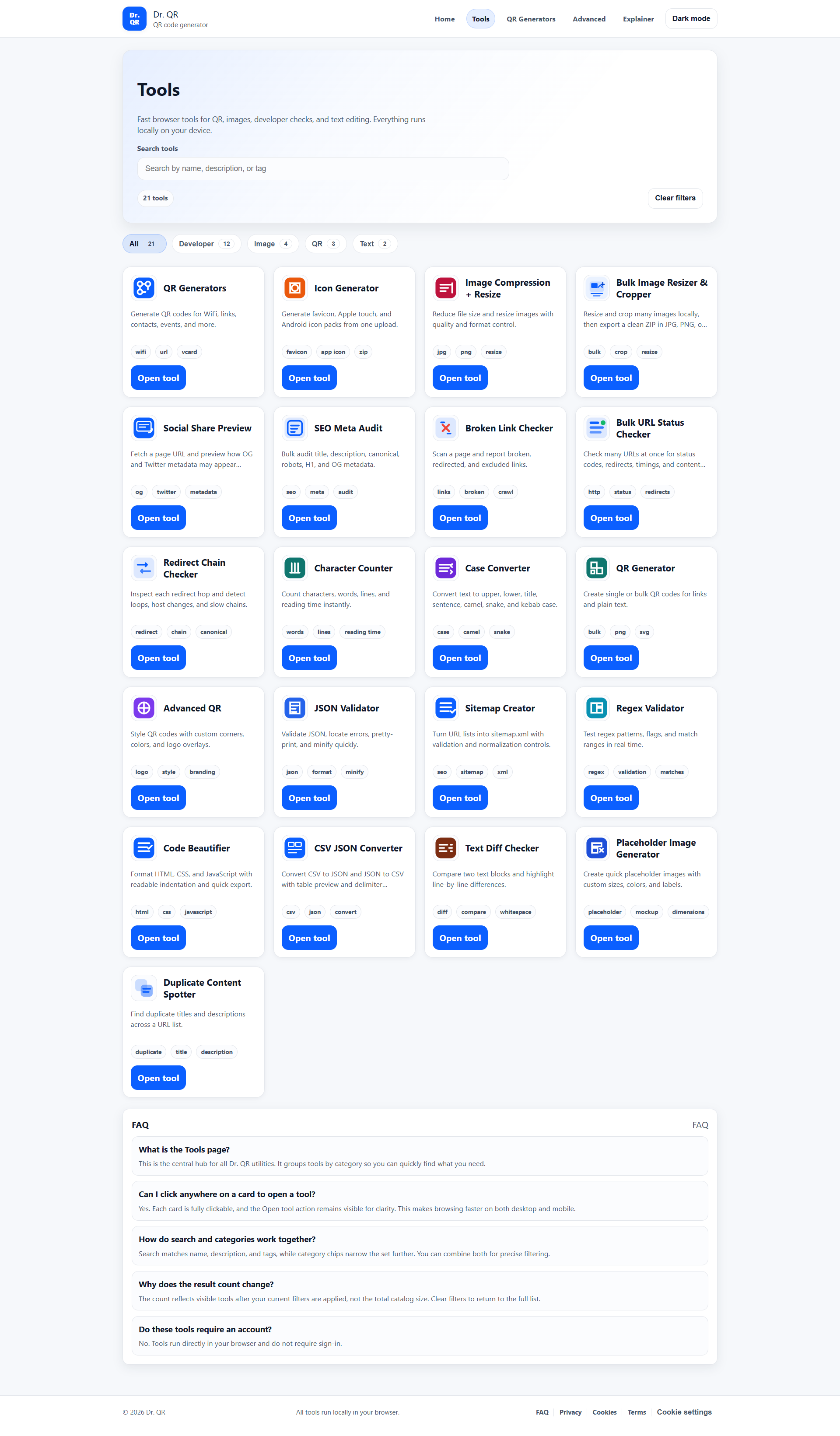 Dr. QR Tools - Screenshot 2 showing product features and functionality