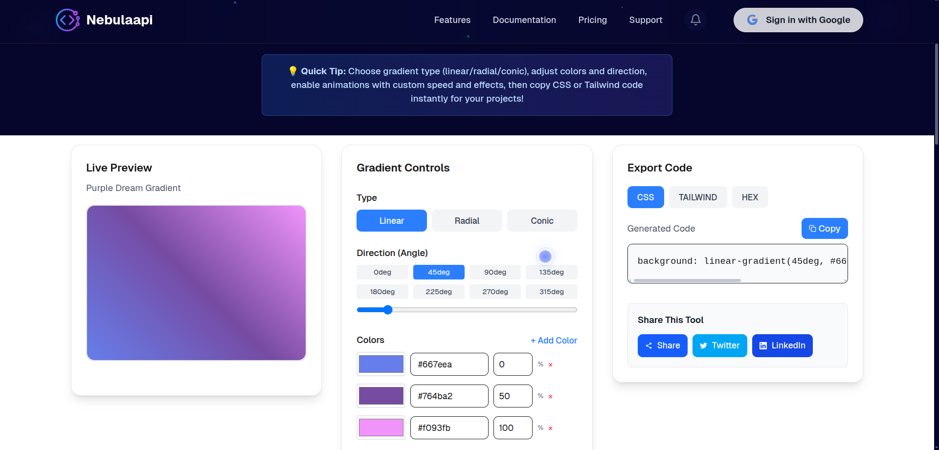 NebulaAPI - Screenshot 4 showing product features and functionality