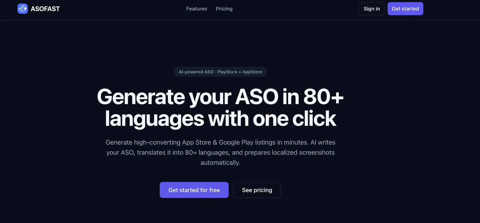 ASOFAST screenshot 1