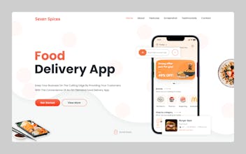 Food Delivery Landing Page gallery image
