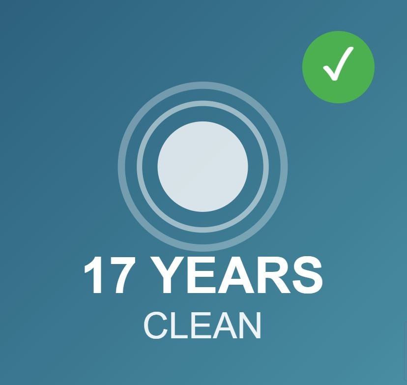 17 Years Clean logo - Product Hunt launch
