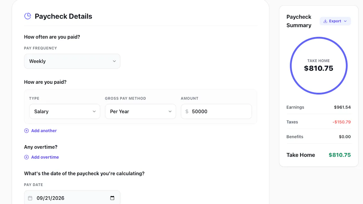 Florida Paycheck Calculator (2024) product