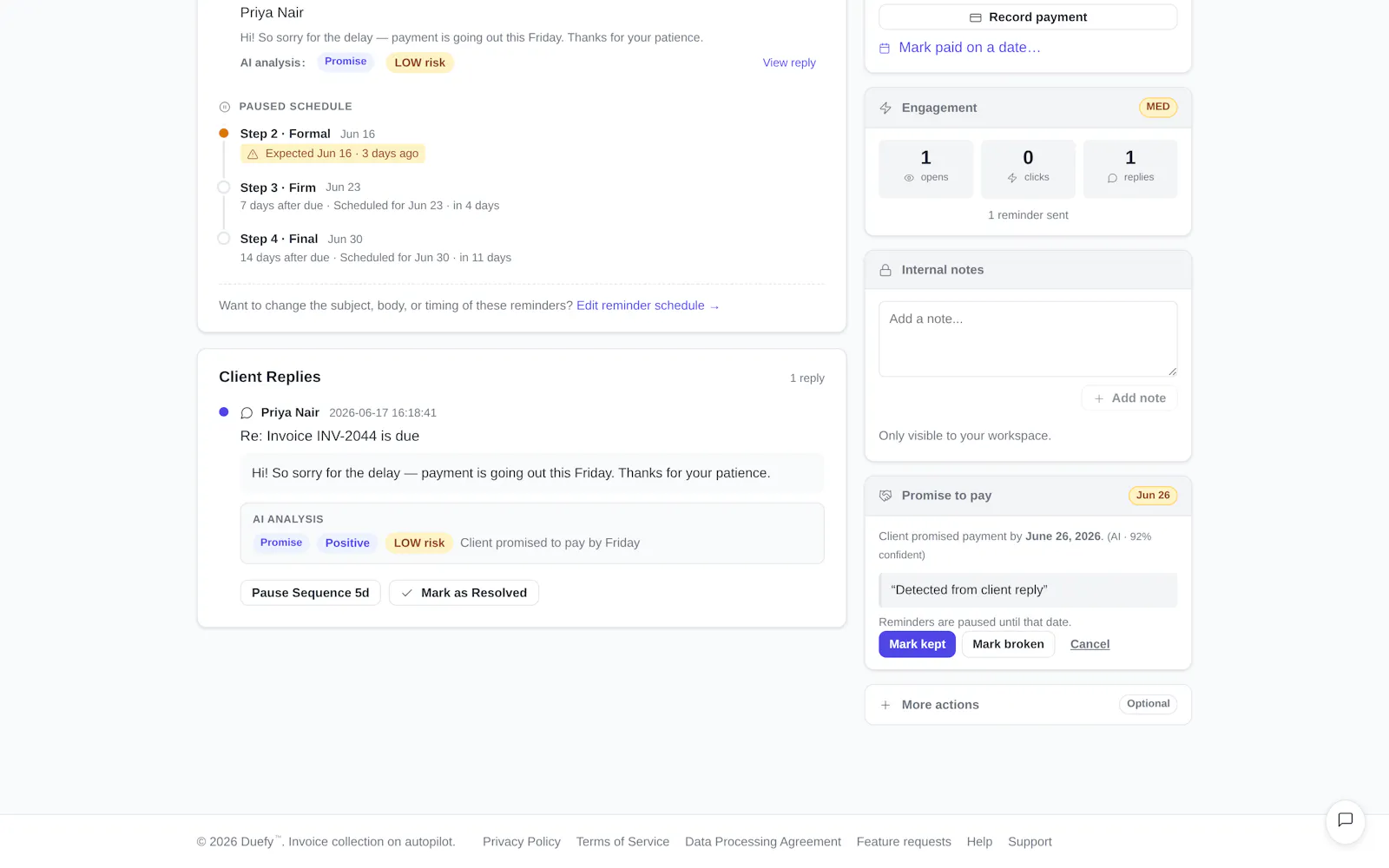 Duefy screenshot 5