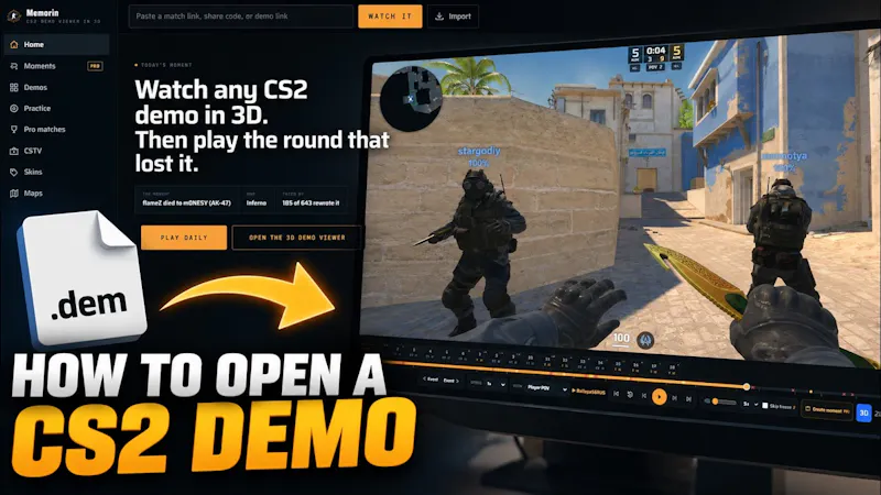 Memorin - Free CS2 Demo Viewer screenshot 1 (video preview)