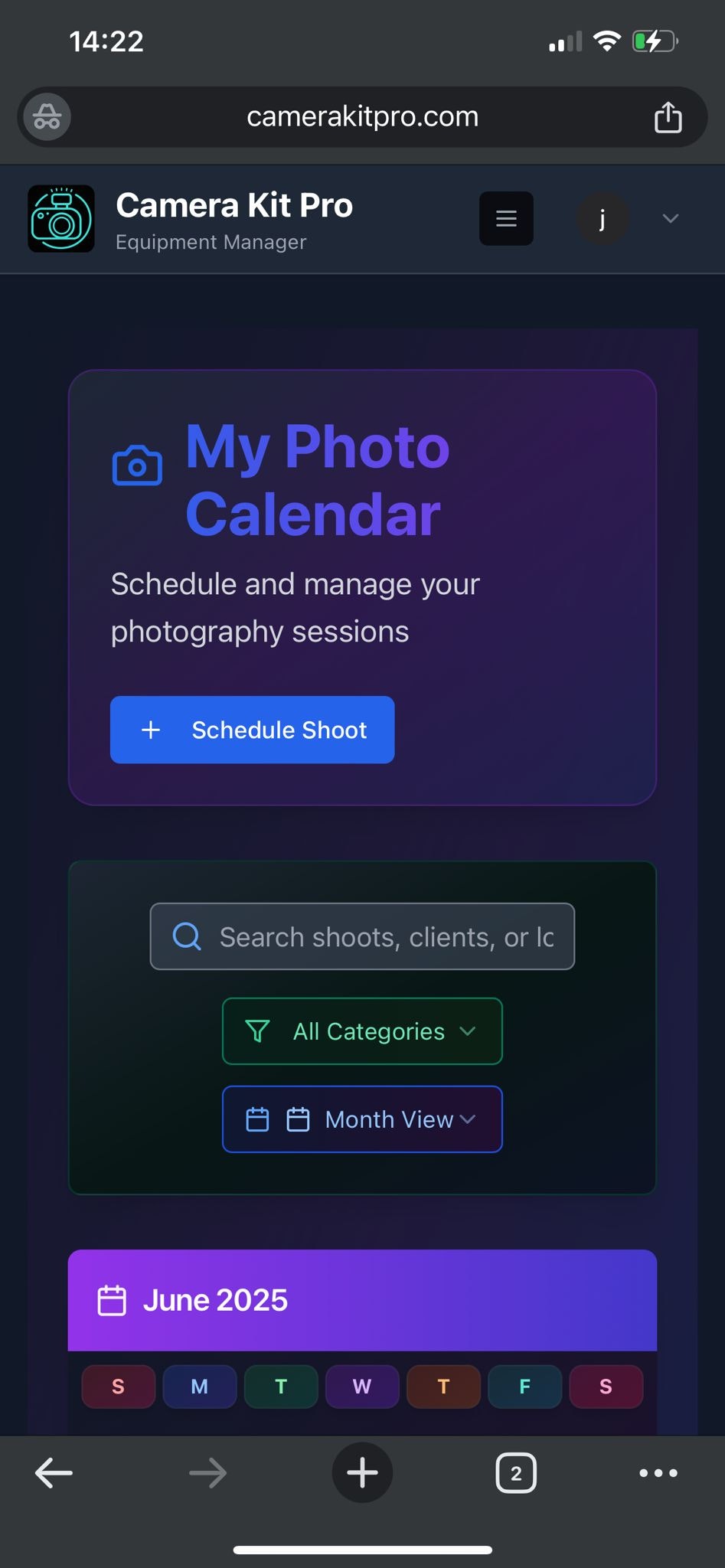 Camera Kit Pro - Gestión y herramientas de equipos de fotografía media 9