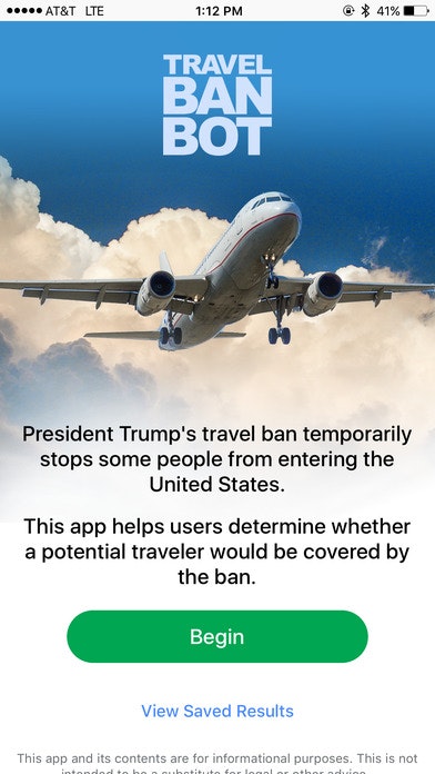 Travel Ban Bot gallery image
