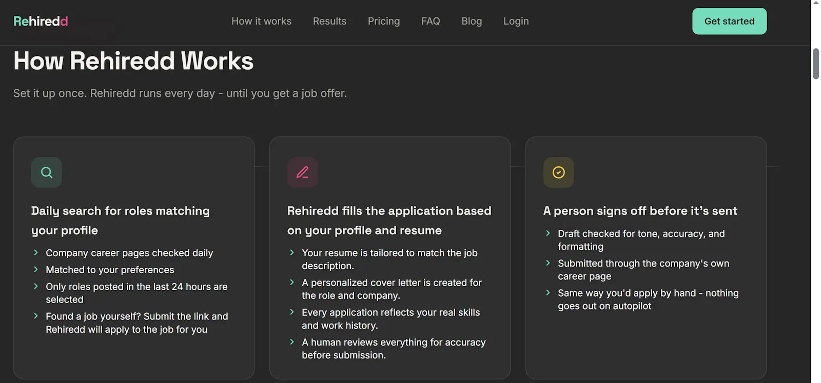 Rehiredd screenshot 2