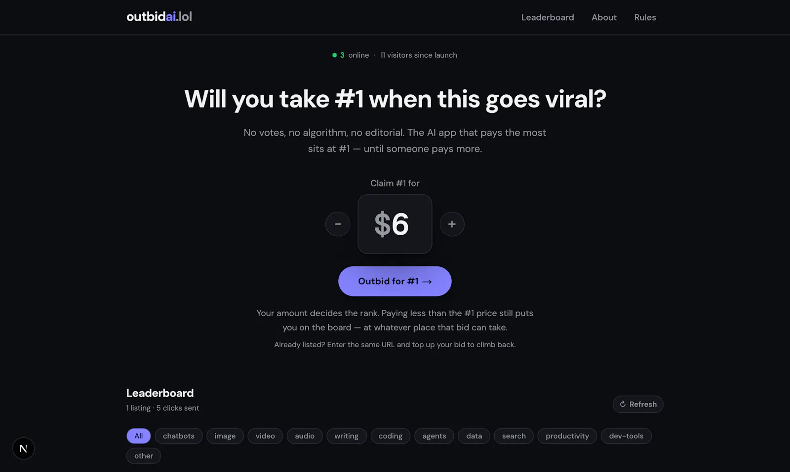 Outbid for AI Tools screenshot 3