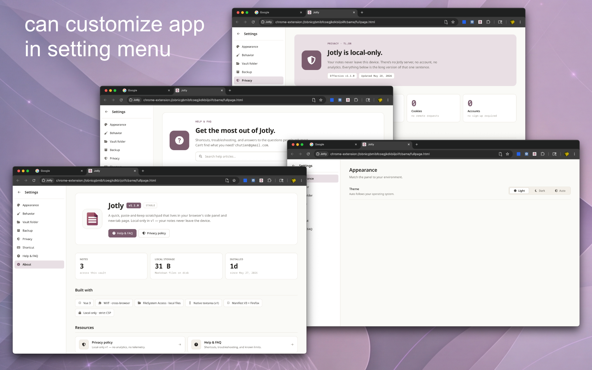 Jotly - chrome extension gallery image