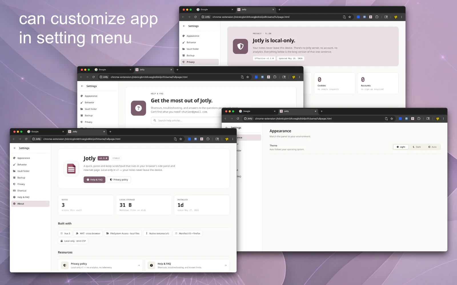 Jotly - chrome extension screenshot 3
