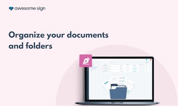 Screenshot, das die benutzerfreundliche Oberfläche von Awesome Sign zur einfachen Dokumentenunterschrift und -verwaltung zeigt.