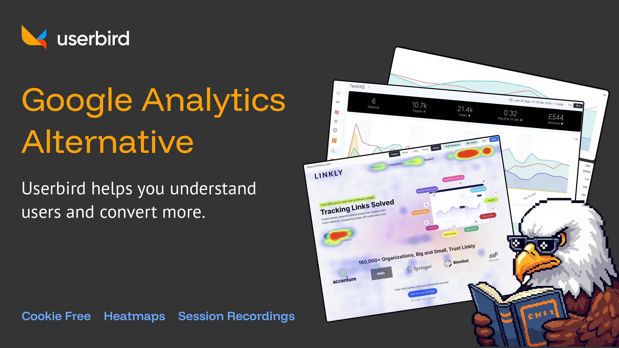 UserBird - Leistungsstarke Google Analytics Alternative Medien 2