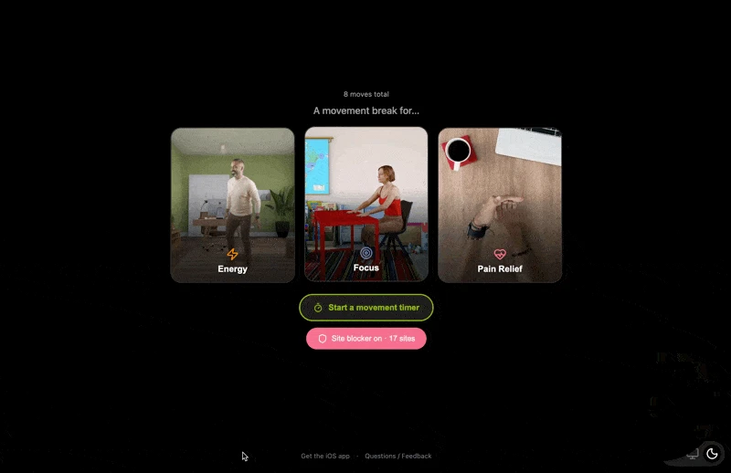 Wakeout Chrome Extension screenshot 1