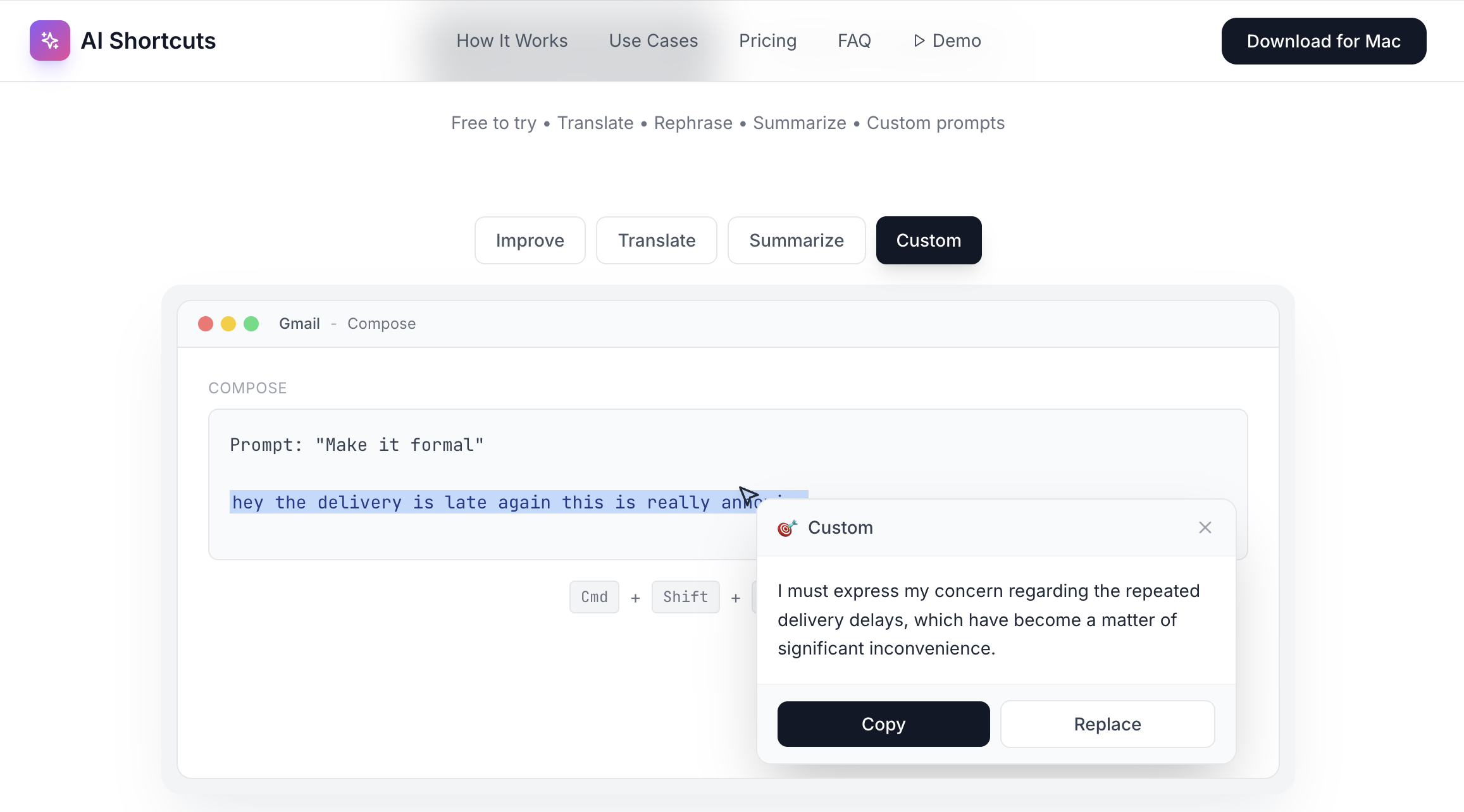 AI Hotkeys - Screenshot 4 showing product features and functionality