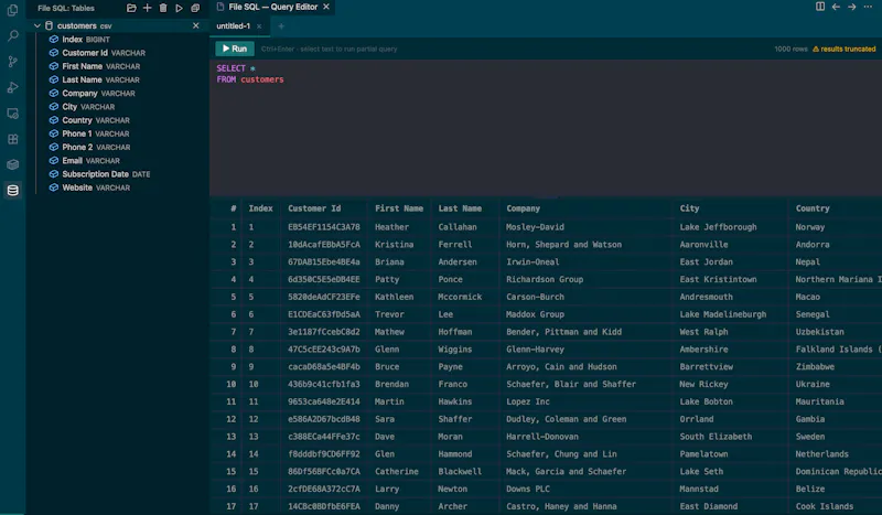 File SQL screenshot 4