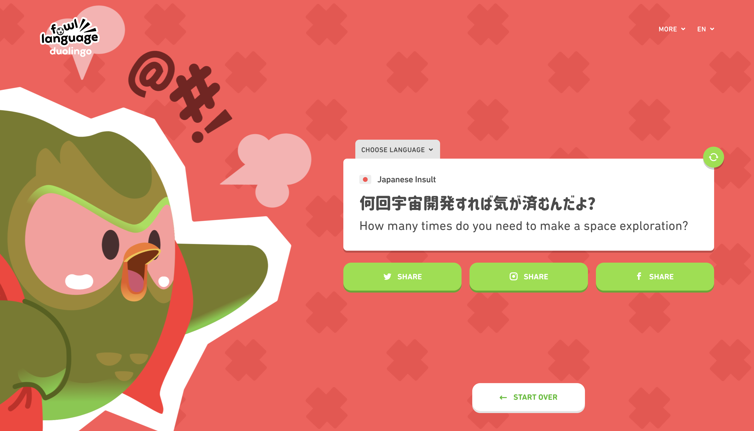 Lenguaje de aves de Duolingo media 2