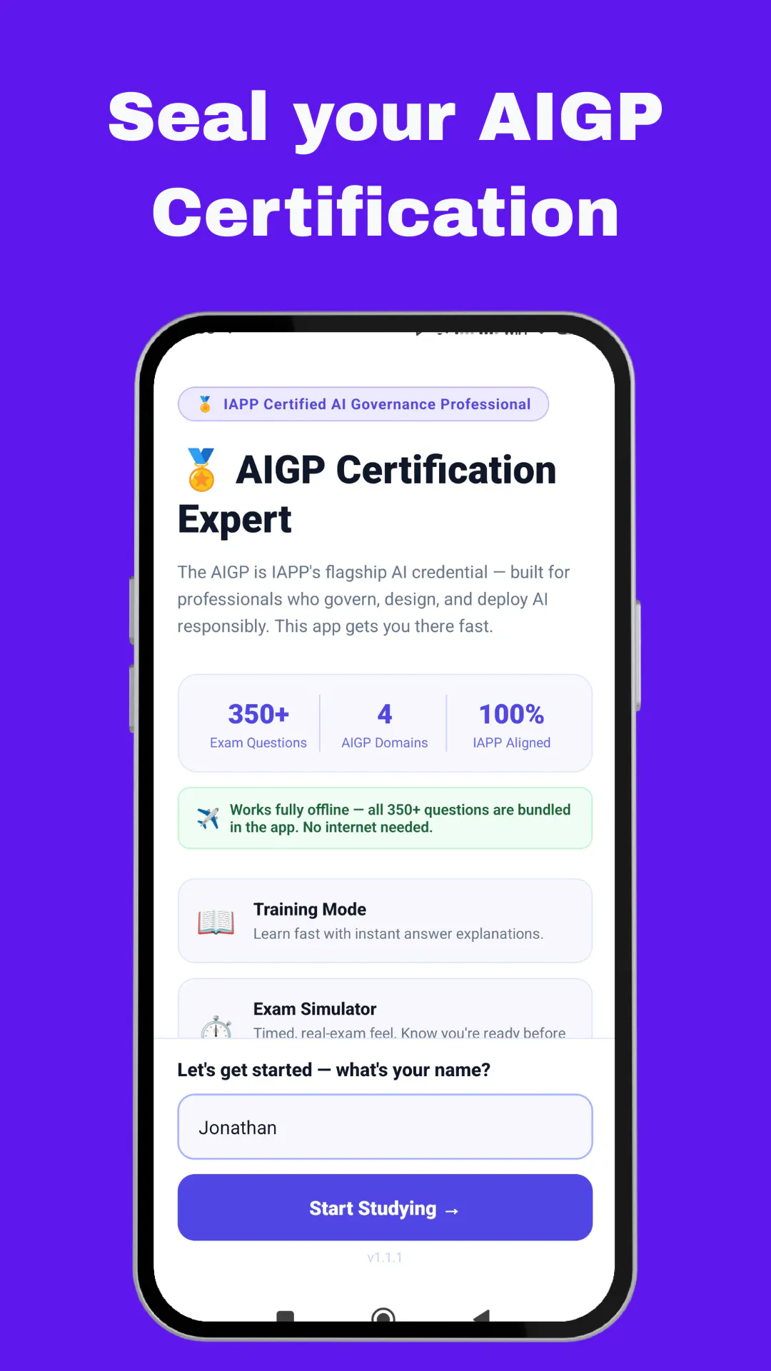 AIGP Certification Exam Preparation App gallery image